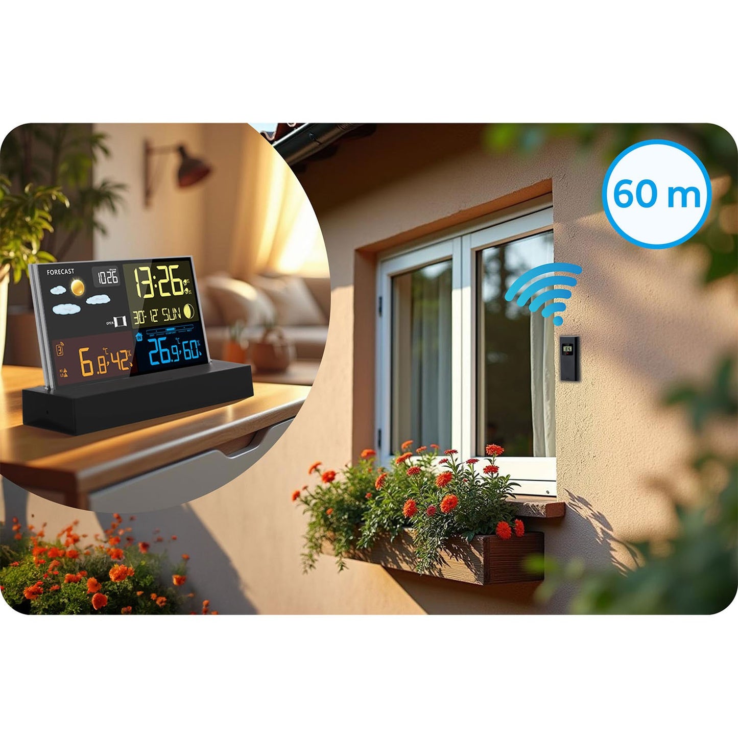 Weather station with display BD-912 black