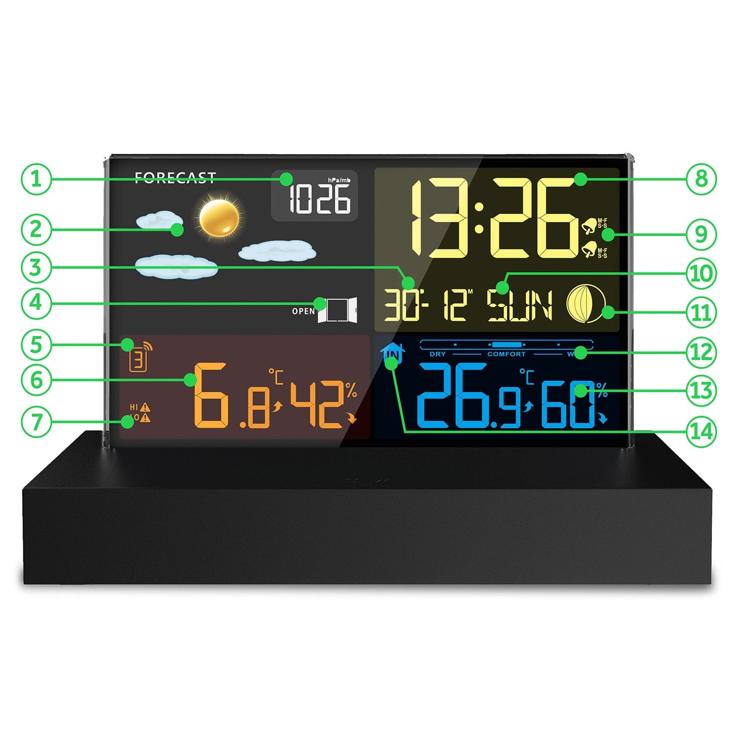 Weather station with display BD-912 black