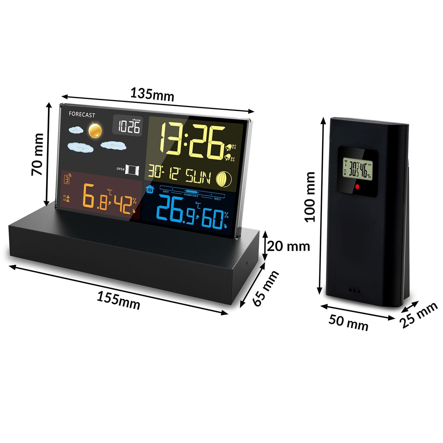 Weather station with display BD-912 black