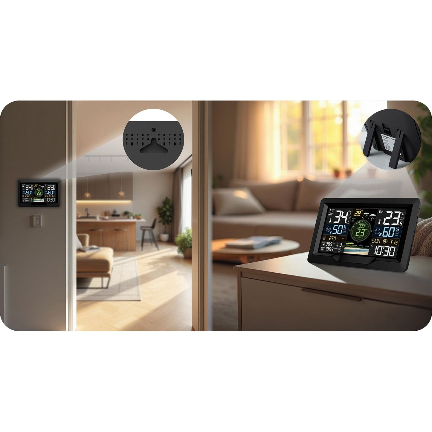 Weather station with wind and rain sensor BD-914 black