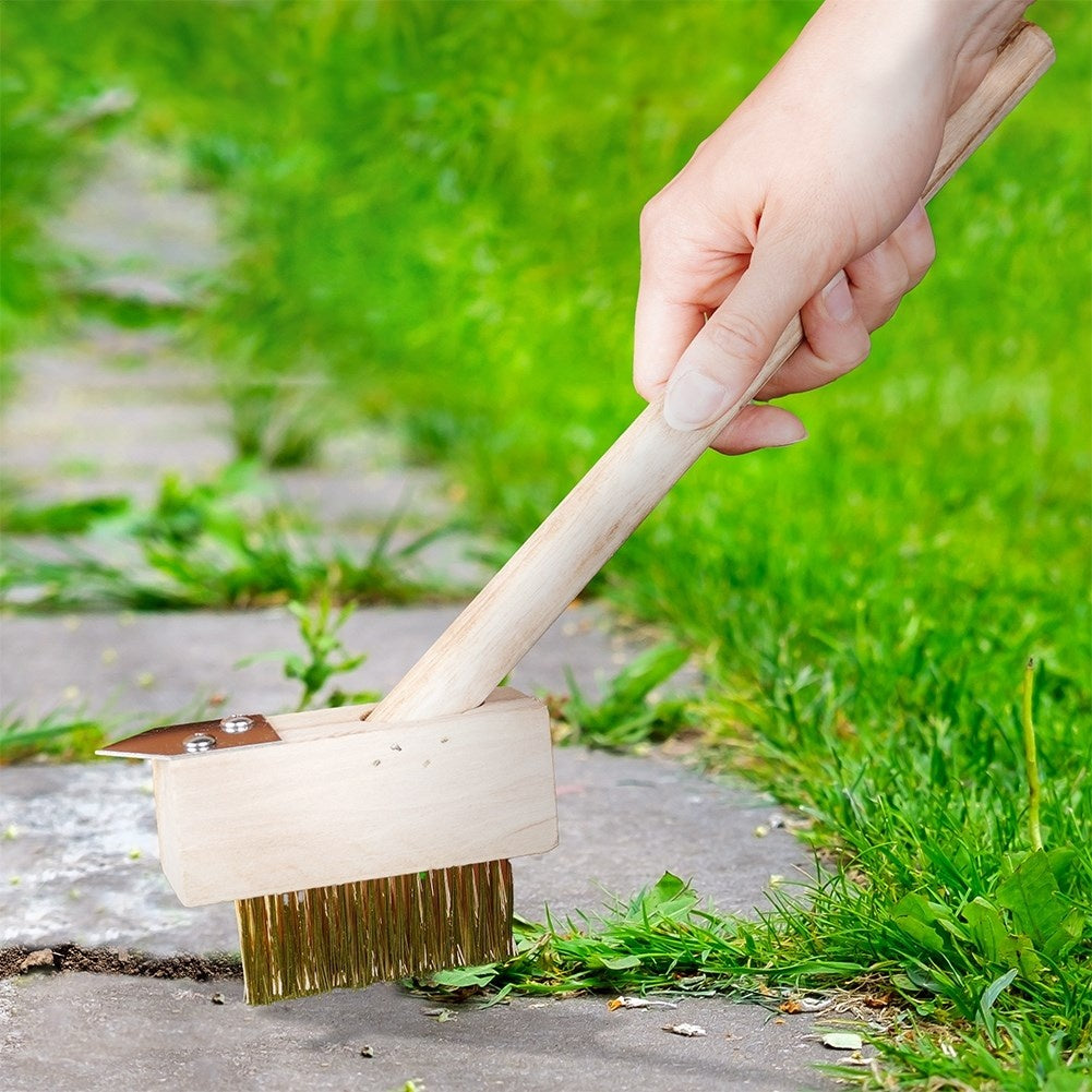 Weed Brush with Scraper for Effective Weed Removal