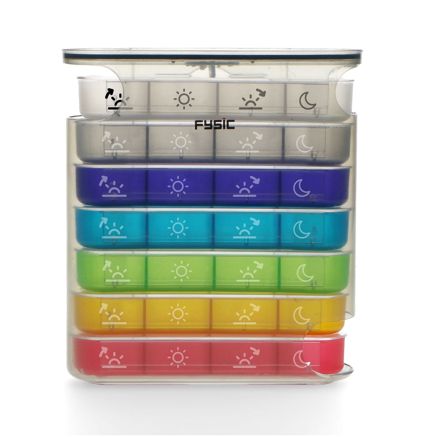 Weekly Pill Organizer with 7-Day, 4-Section Compartments