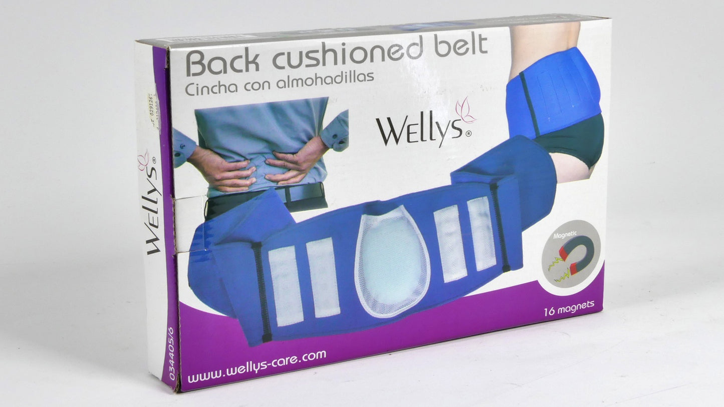 Wellys Magnetic Back Belt with Cushion - Blue