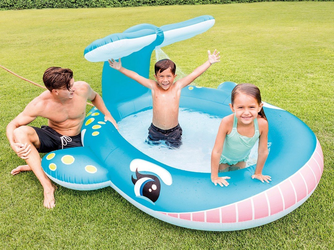 Whale children's pool with fountain 201 x 196 x 91 cm INTEX 57440