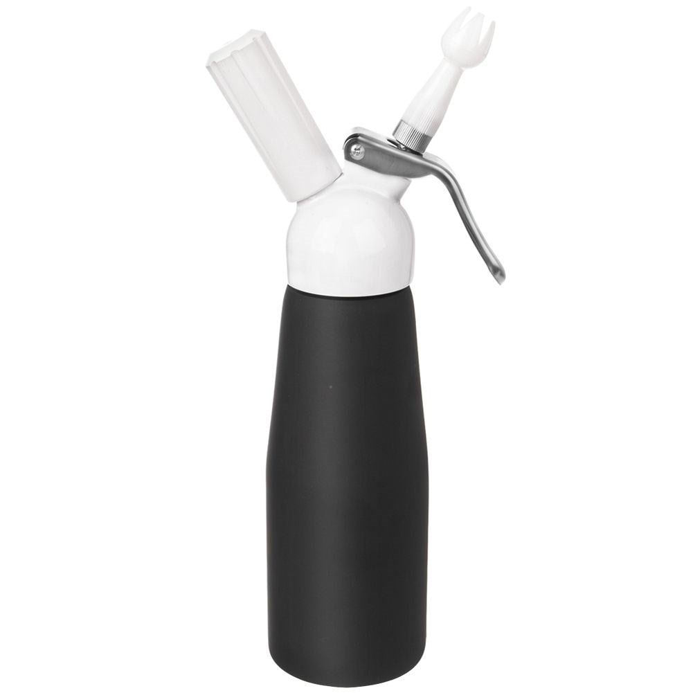 Whipped cream siphon with 3 decoration nozzles for desserts