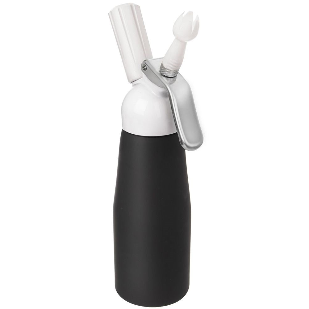 Whipped cream siphon with 3 decoration nozzles for desserts