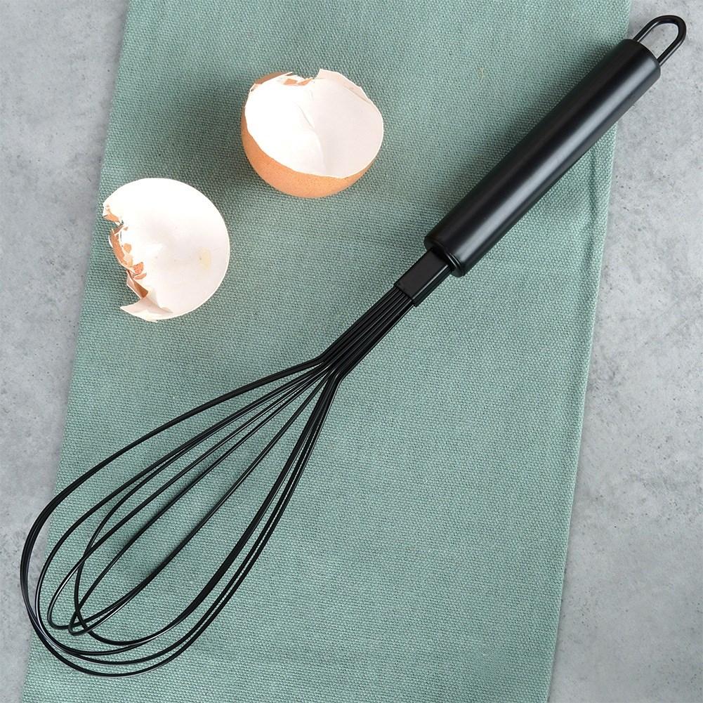 Whisk, black steel, 29 cm