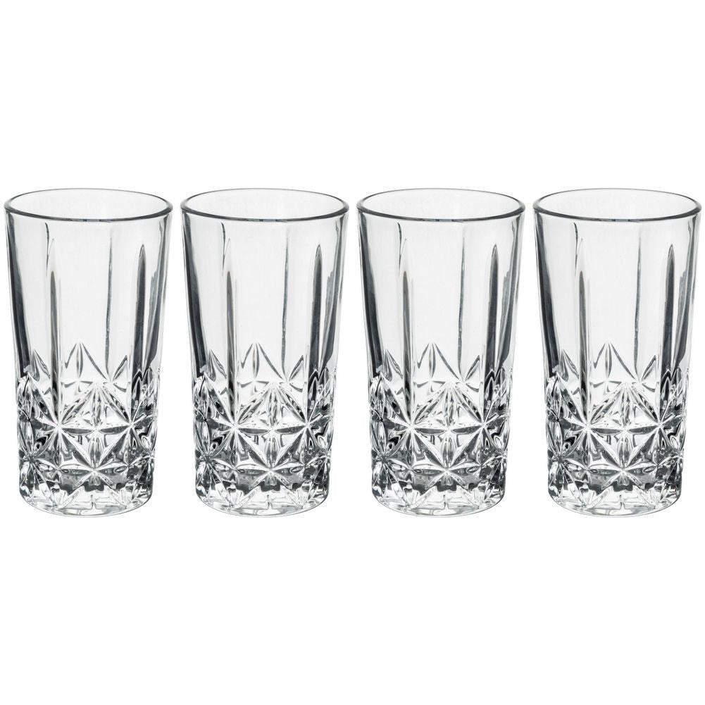 Whiskey glass with thick glass and impressive decorations