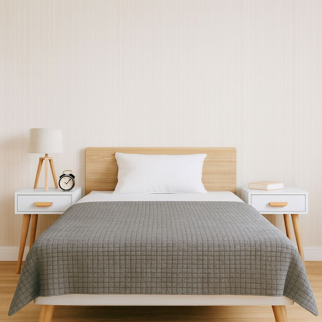 White Bedside Tables Set of 2 with Pine Wood Legs