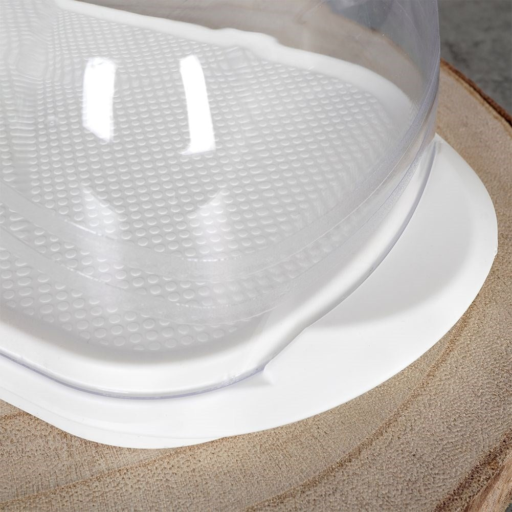 White Butter Box with Transparent Lid for Storage and Serving