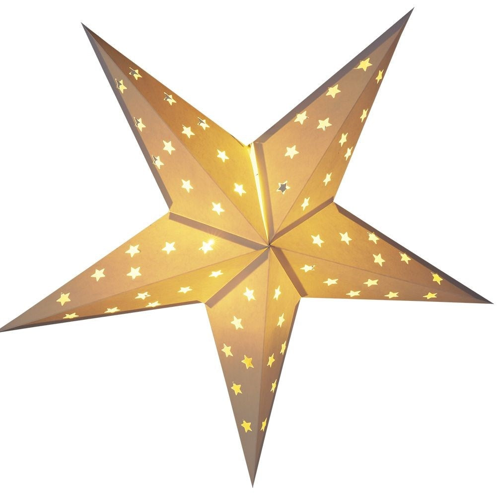 White Christmas star with 10 LED lights - Atmospheric Decor