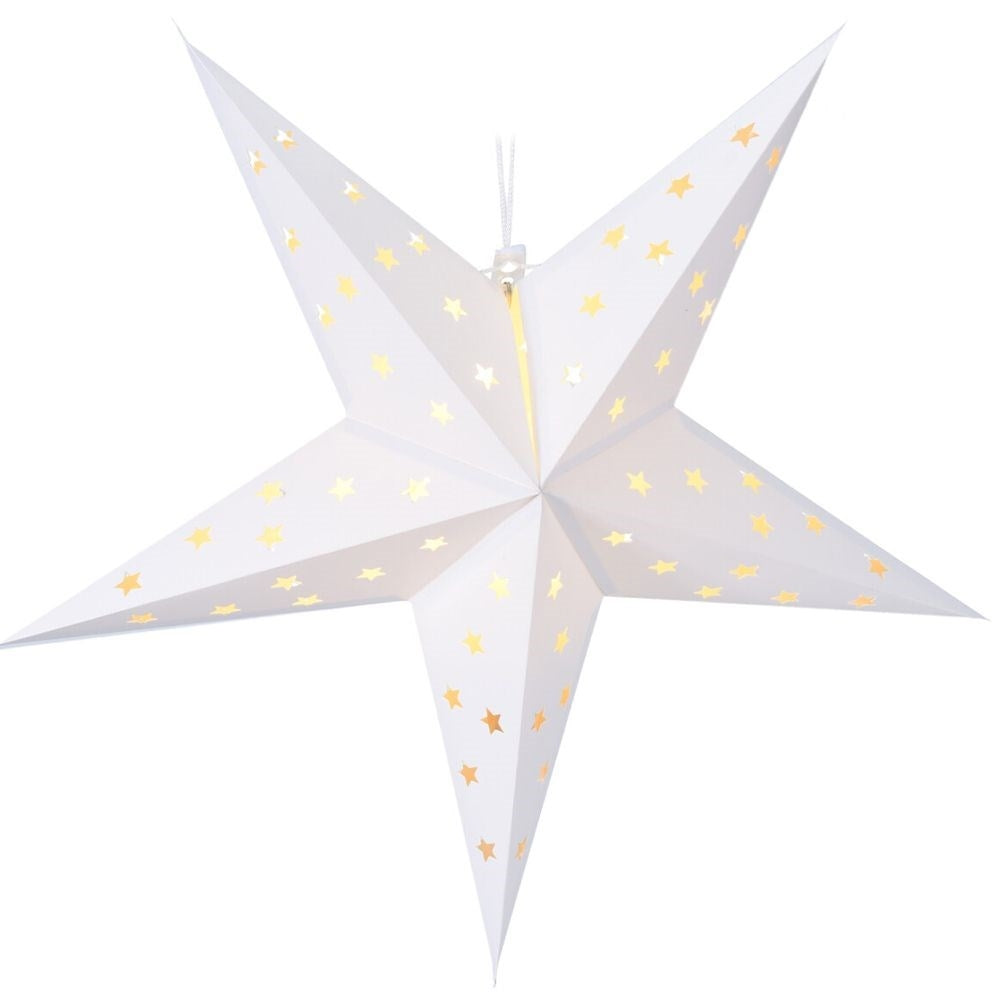 White Christmas star with 10 LED lights - Atmospheric Decor