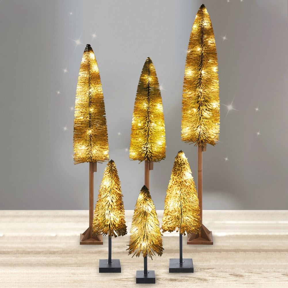 White Christmas tree 147 cm with 30 LED lights and snow-covered effect