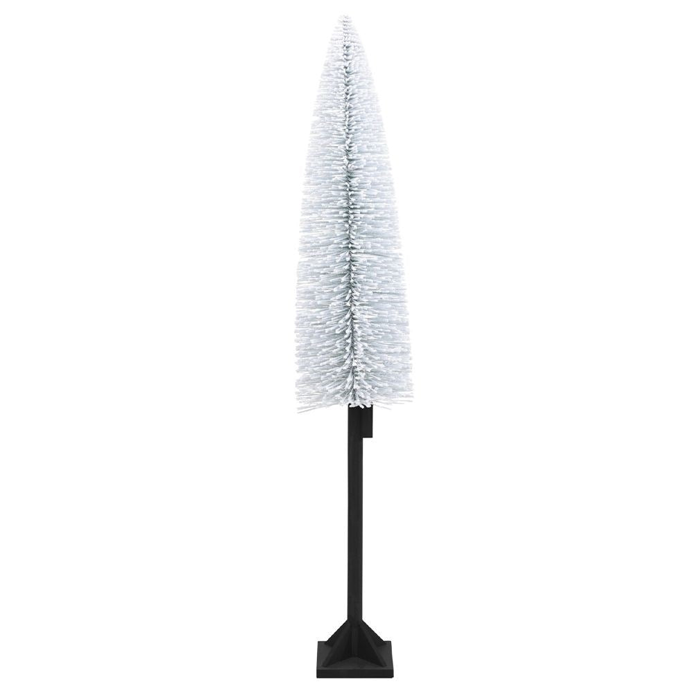 White Christmas tree 147 cm with 30 LED lights and snow-covered effect