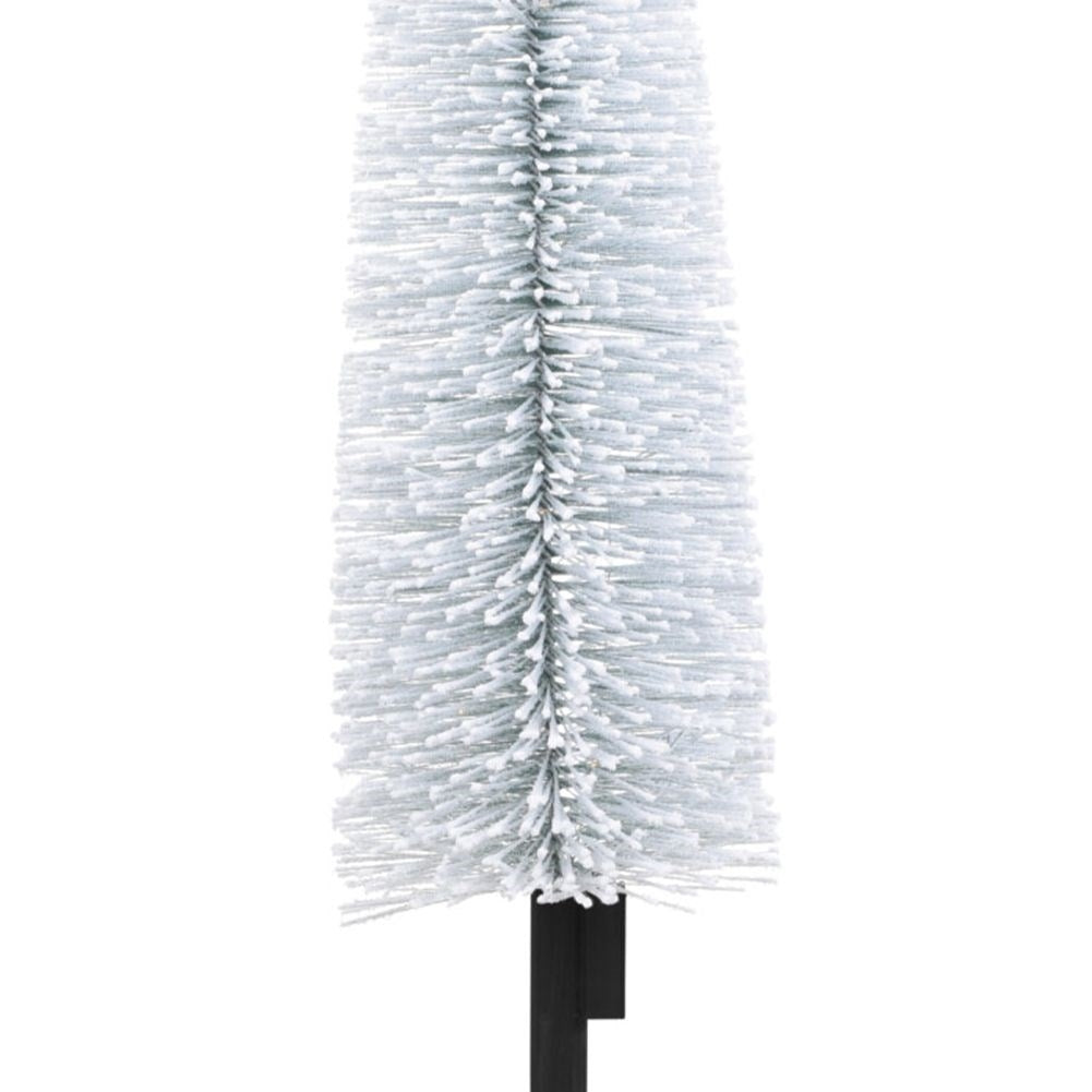 White Christmas tree 147 cm with 30 LED lights and snow-covered effect