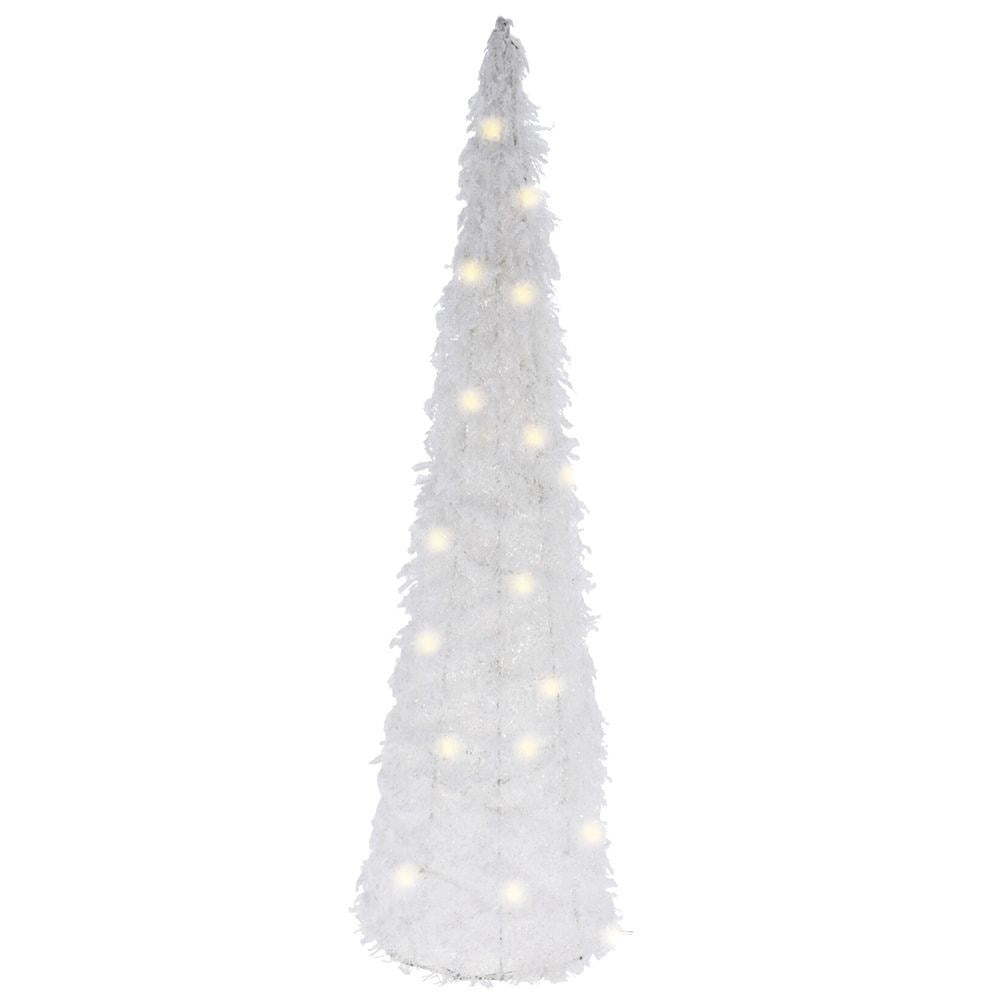 White Christmas tree 60 cm with LED lighting
