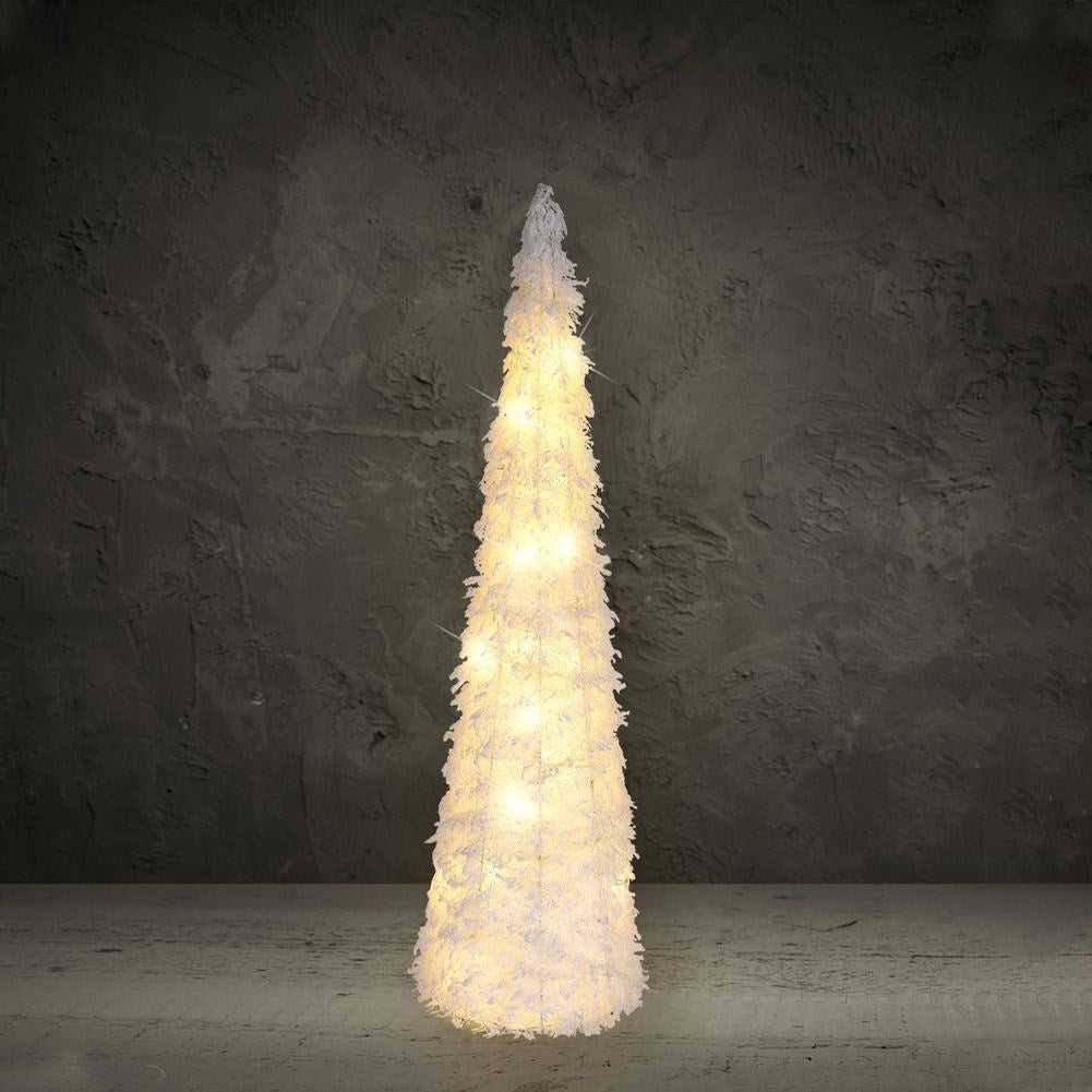 White Christmas tree 60 cm with LED lighting