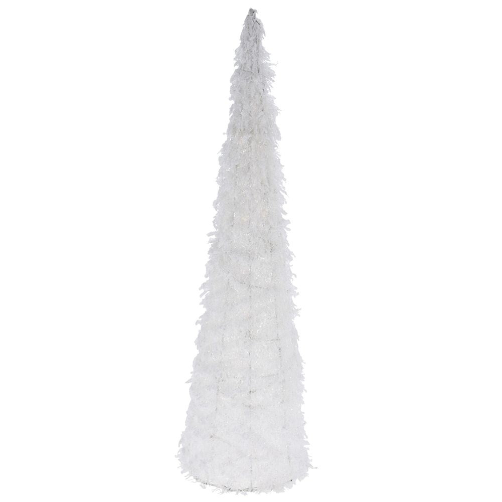 White Christmas tree 60 cm with LED lighting
