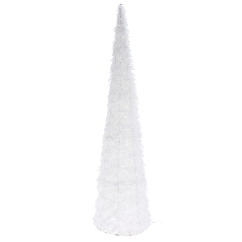 White Christmas tree with LED lighting and Snow effect - 80 cm
