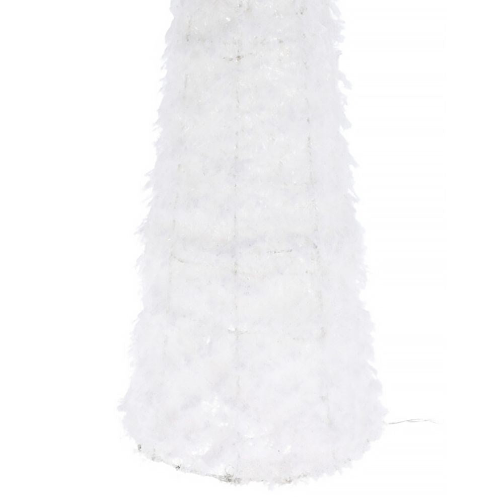 White Christmas tree with LED lighting and Snow effect - 80 cm