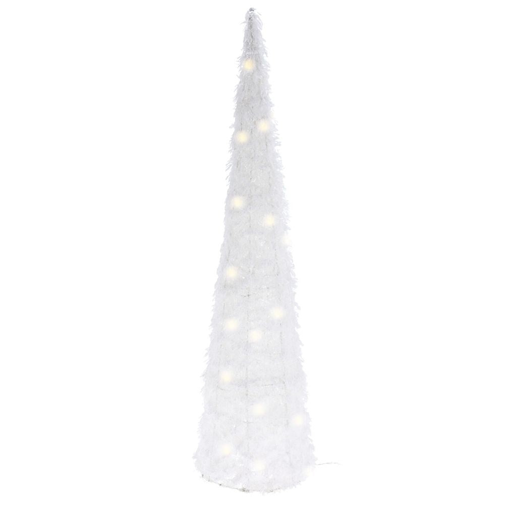 White Christmas tree with LED lighting and Snow effect - 80 cm