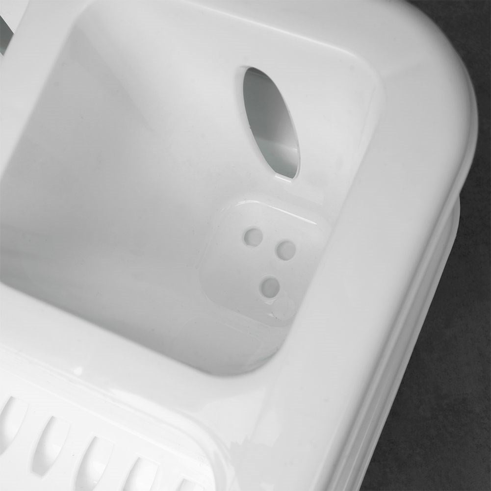 White Dish Rack with Removable Tray for Easy Cleaning