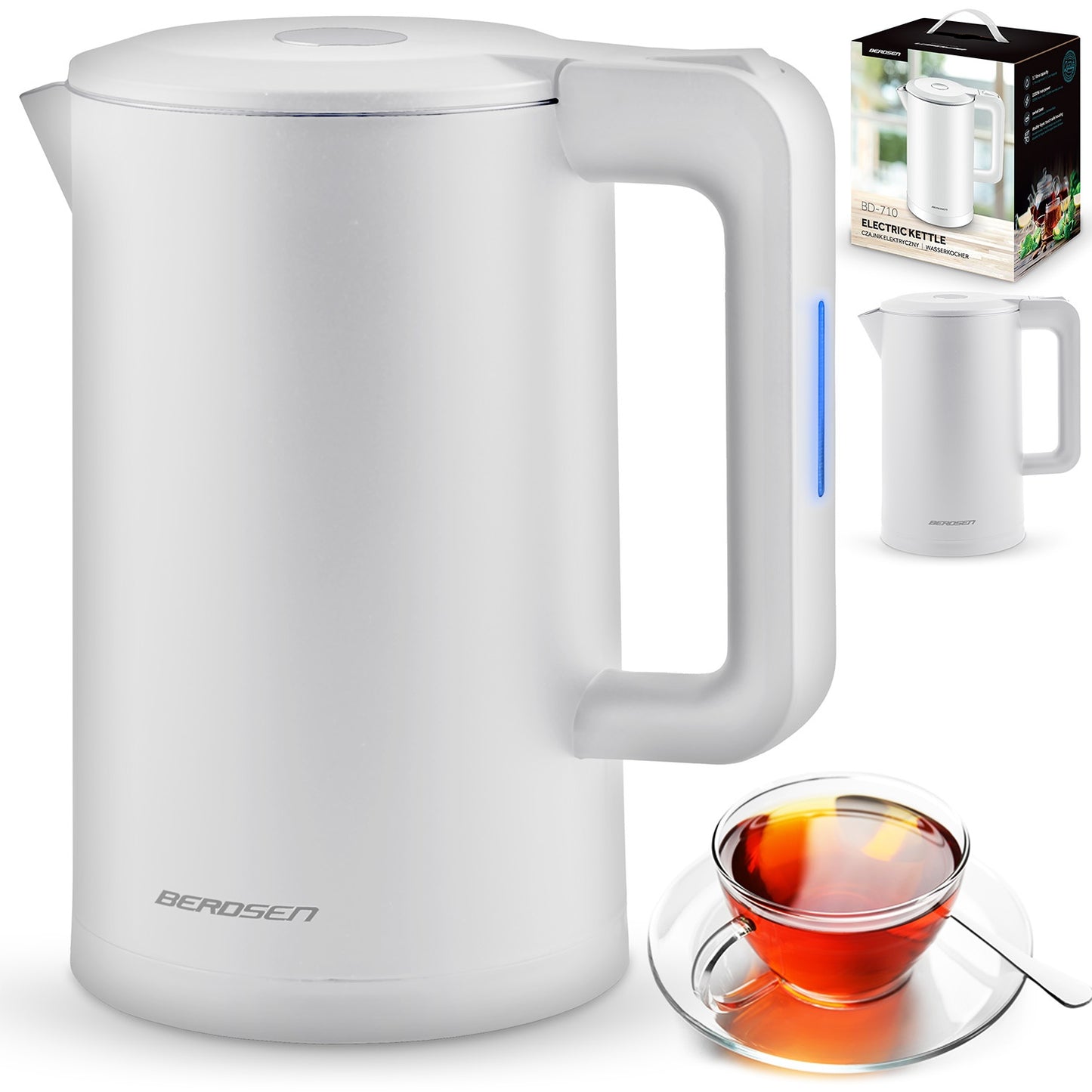 White Electric Kettle 1.7L BD-710