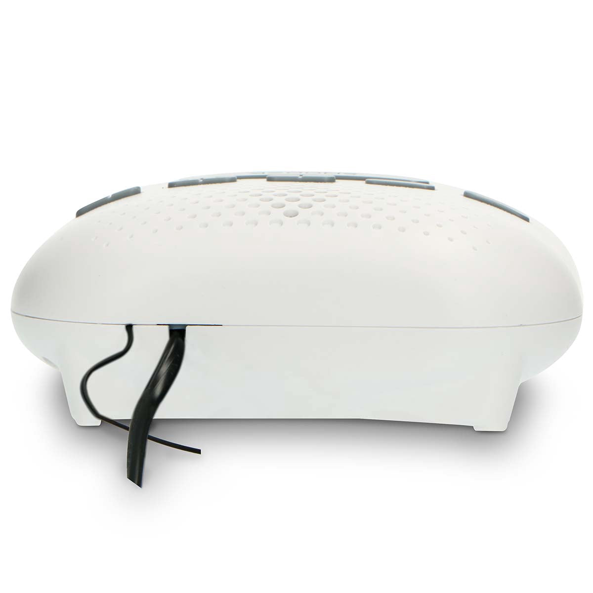 White FM Clock Radio with Dual Alarms and Snooze Function