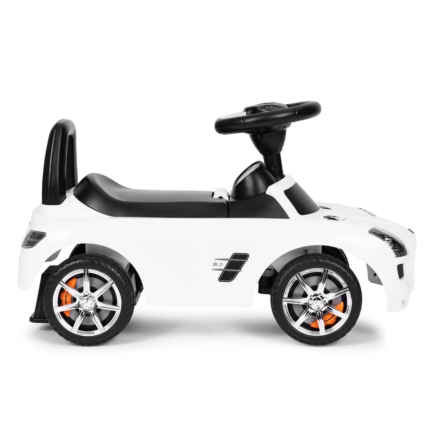 White Mercedes SLS push car