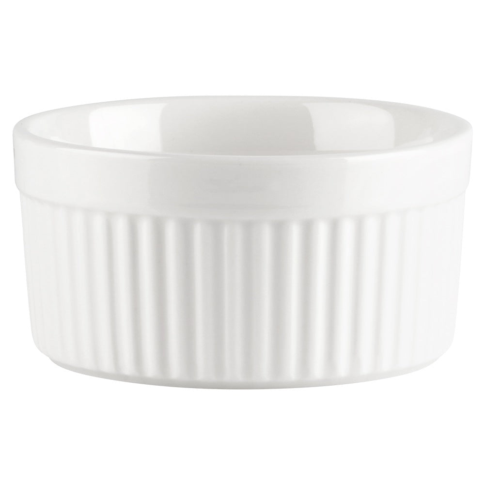 White Porcelain Baking Bowls, 260 ml, Set of 2