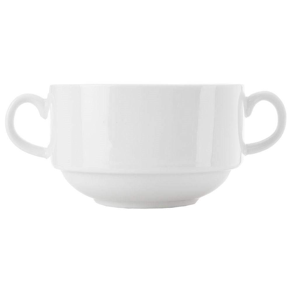 White Porcelain Bowl with Handle - Practical and Elegant