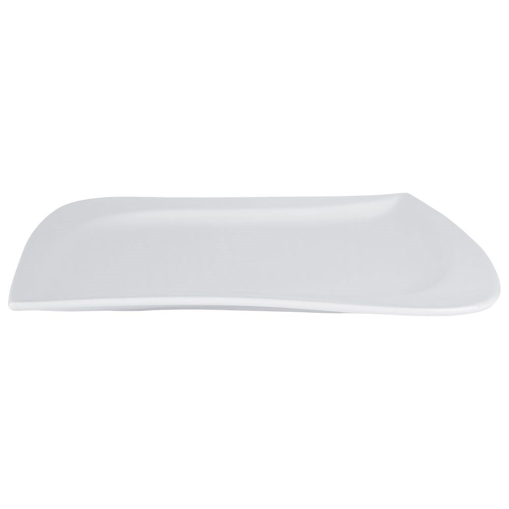 White Porcelain Dessert Plate - Modern Design, Dishwasher Safe