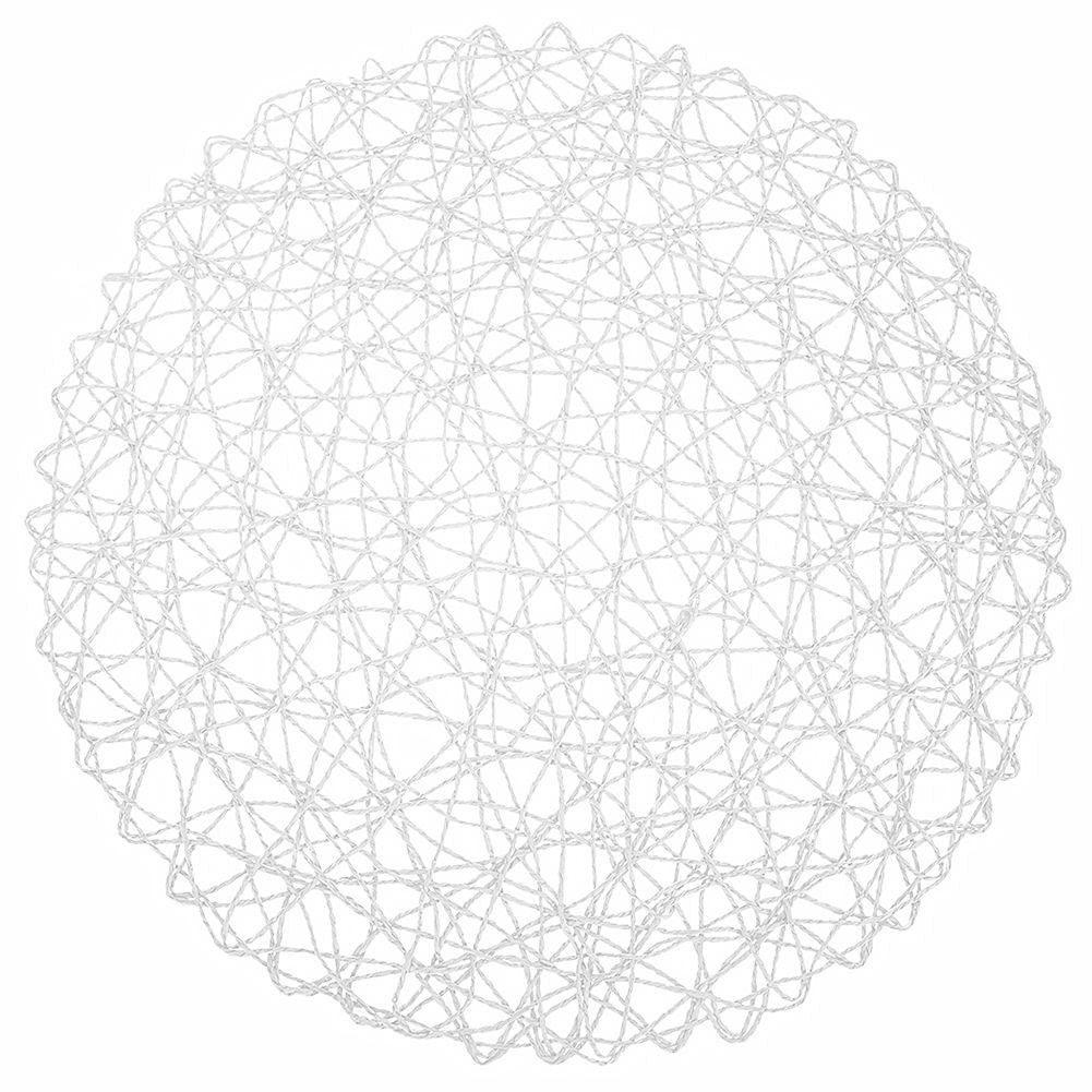 White Round Kitchen Placemat in Strengthened Paper, 35 cm Diameter