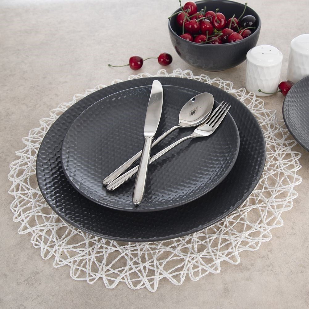 White Round Kitchen Placemat in Strengthened Paper, 35 cm Diameter