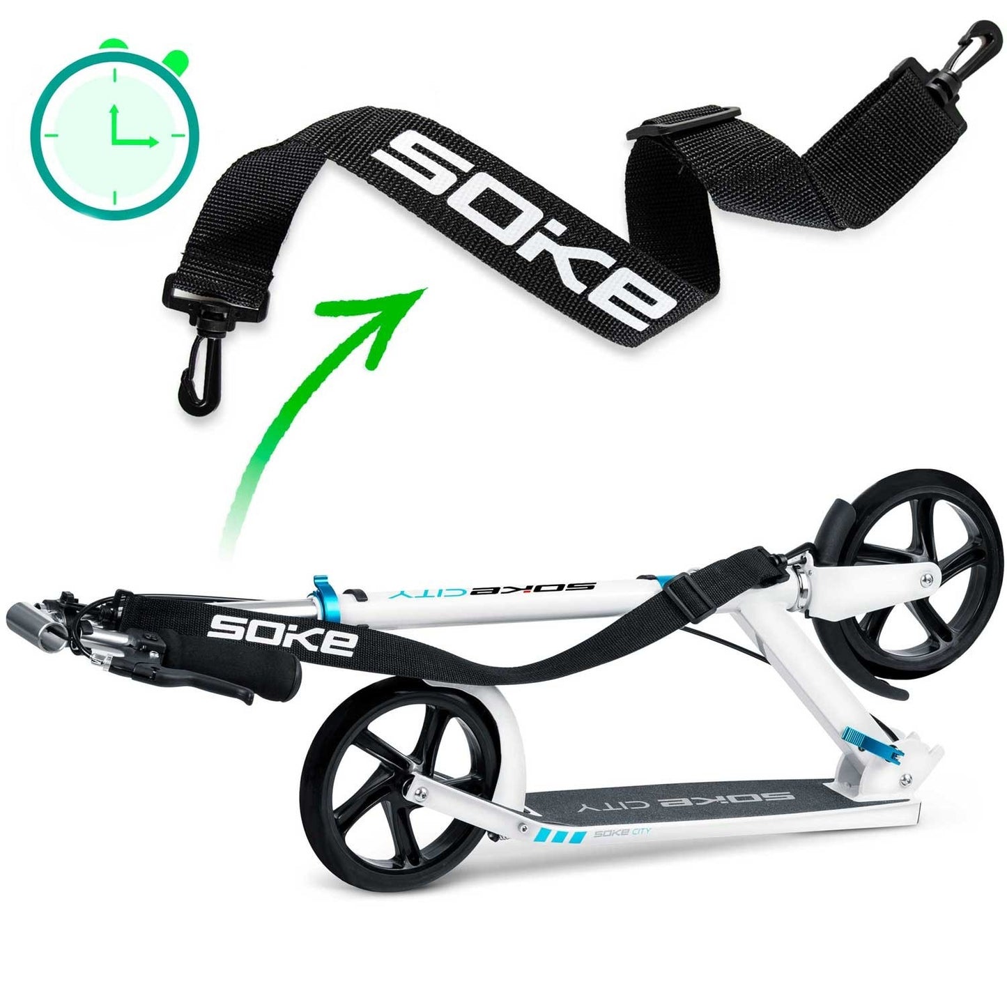 White SOKE CITY scooter