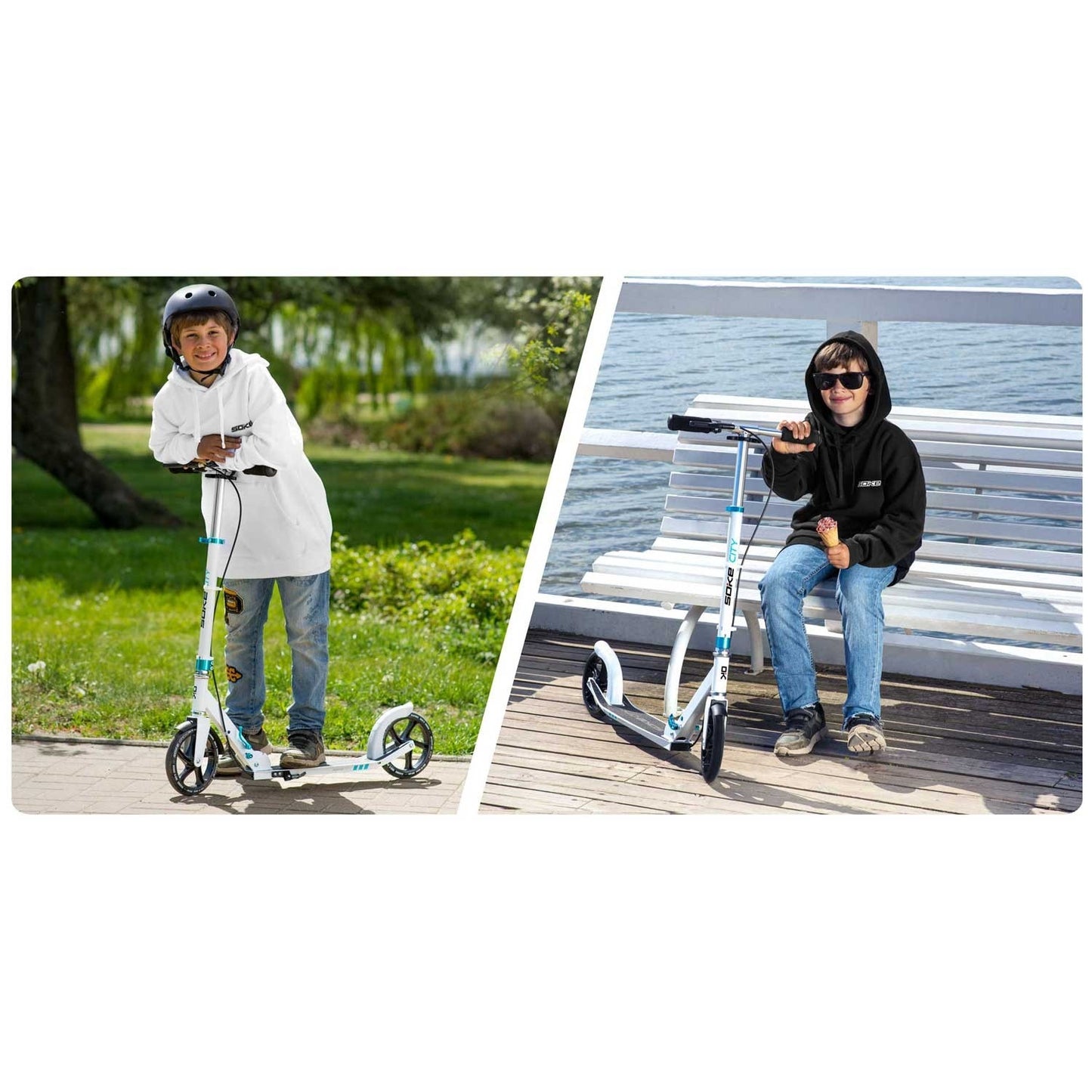 White SOKE CITY scooter