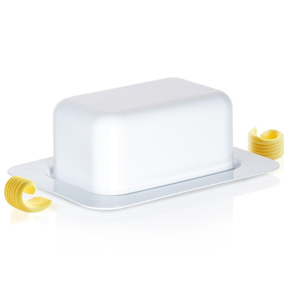 White Steel Butter Changer - Classic Storage & Serving