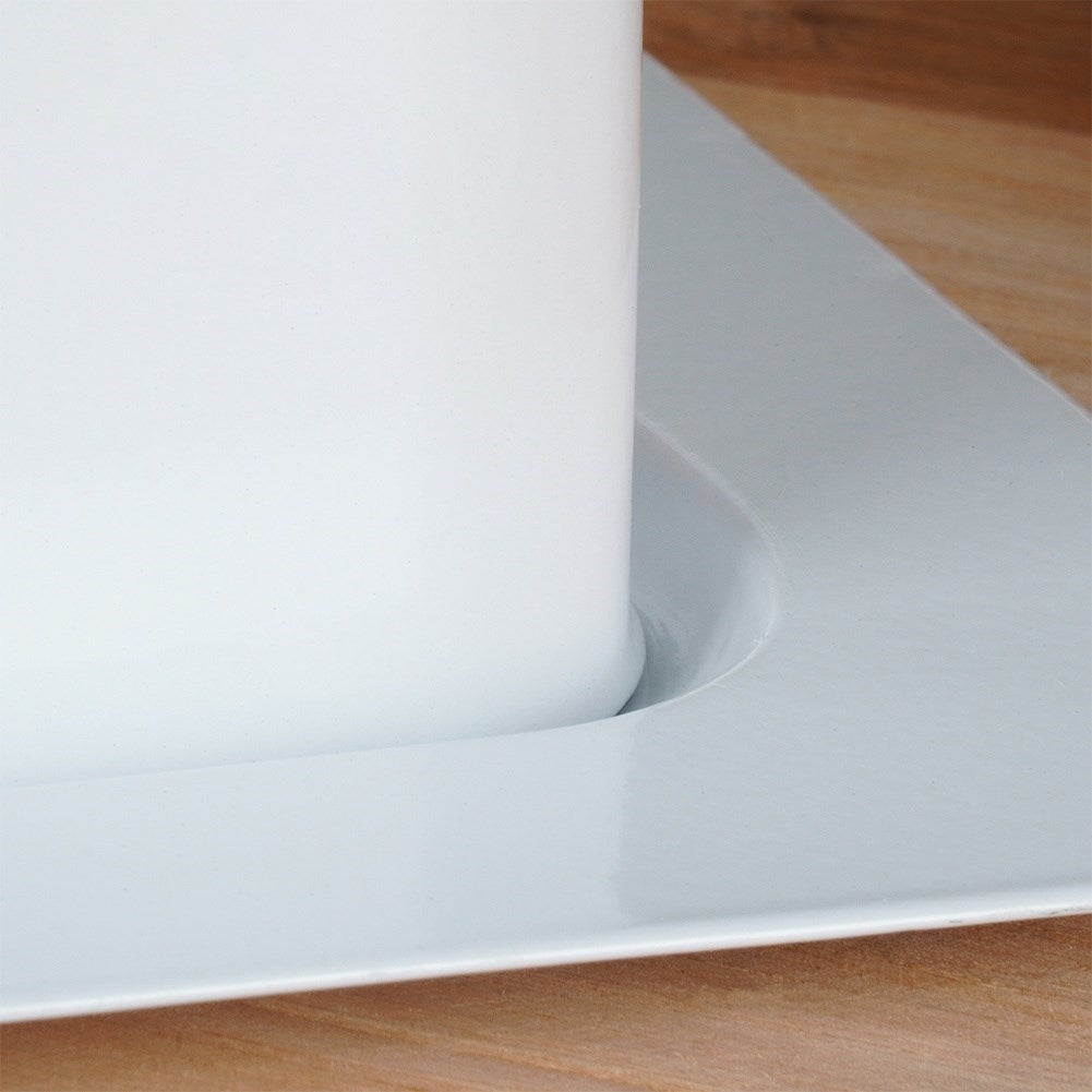 White Steel Butter Changer - Classic Storage & Serving