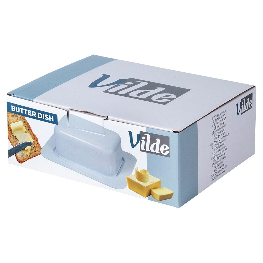 White Steel Butter Changer - Classic Storage & Serving