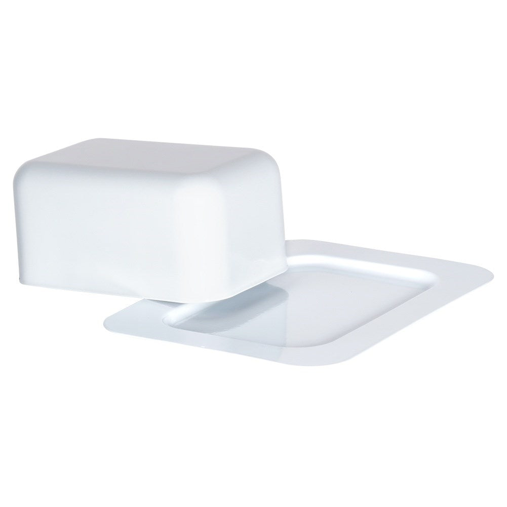 White Steel Butter Changer - Classic Storage & Serving