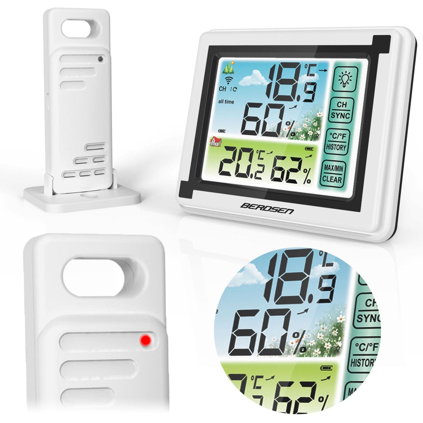 White Weather Station with Display BD-900