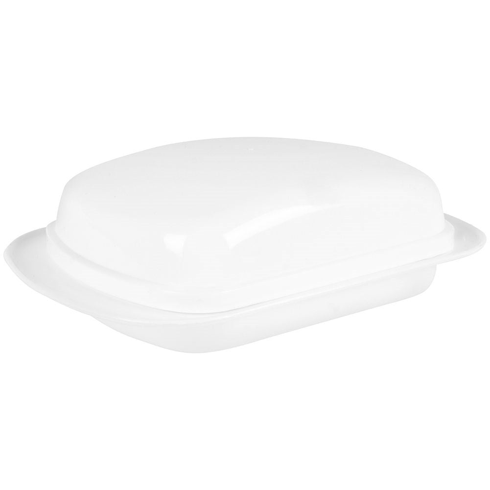 White butter tray for storing and serving butter