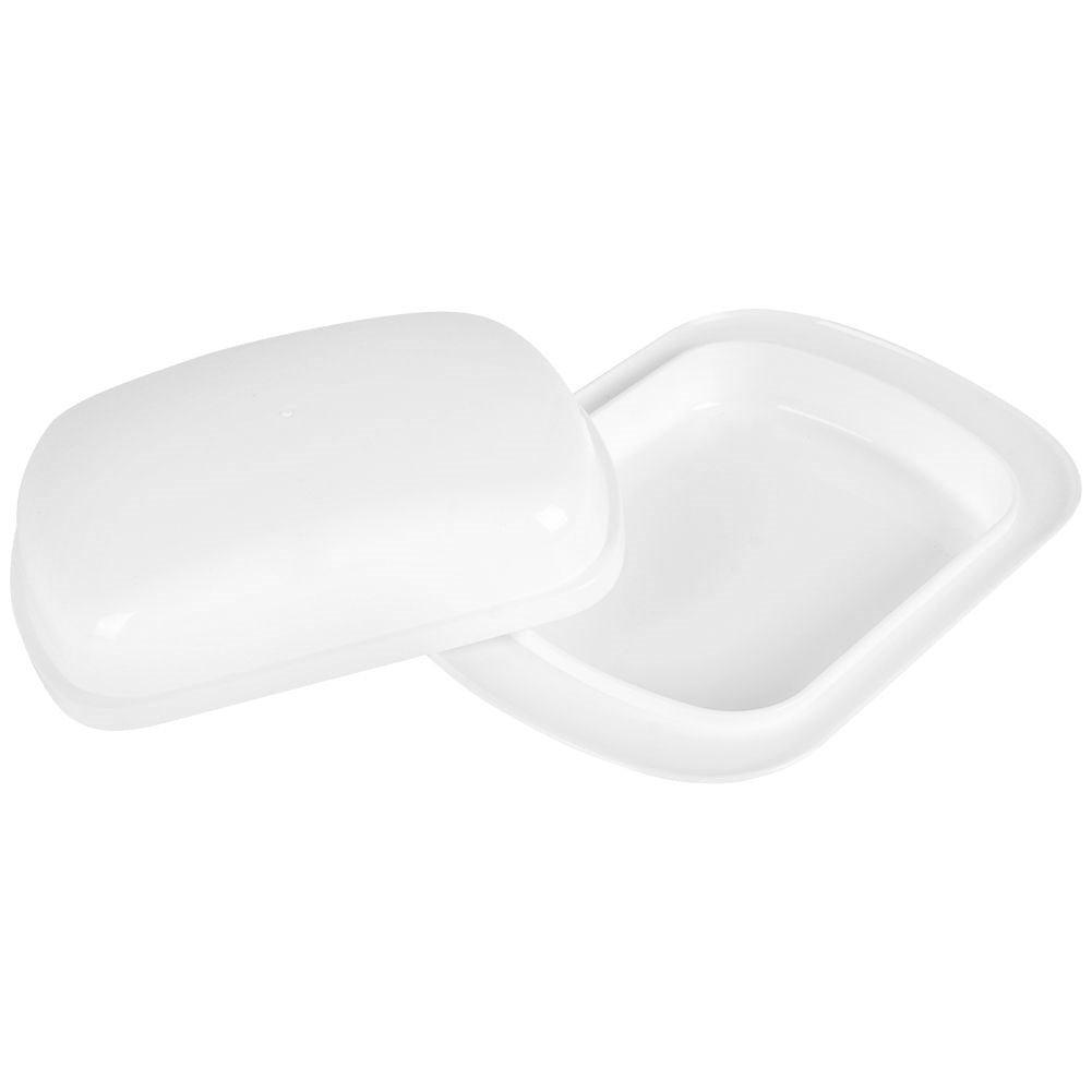 White butter tray for storing and serving butter