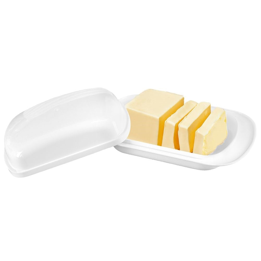 White butter tray for storing and serving butter
