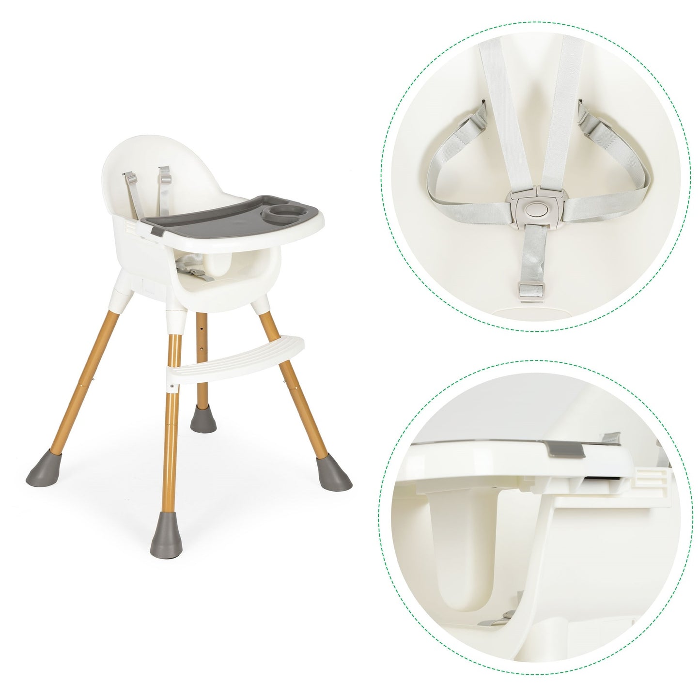 White feeding chair ECOTOYS
