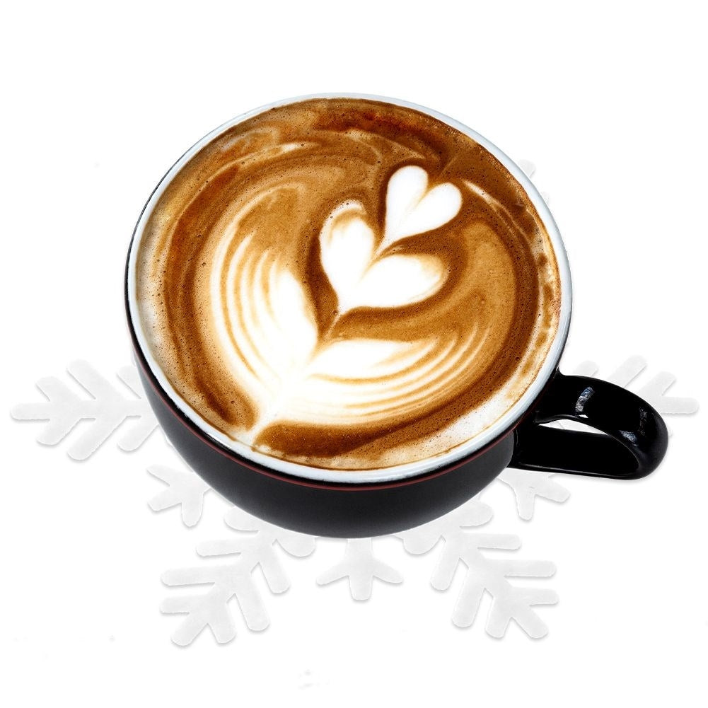 White felt coasters in snowflake shape for glasses and pans