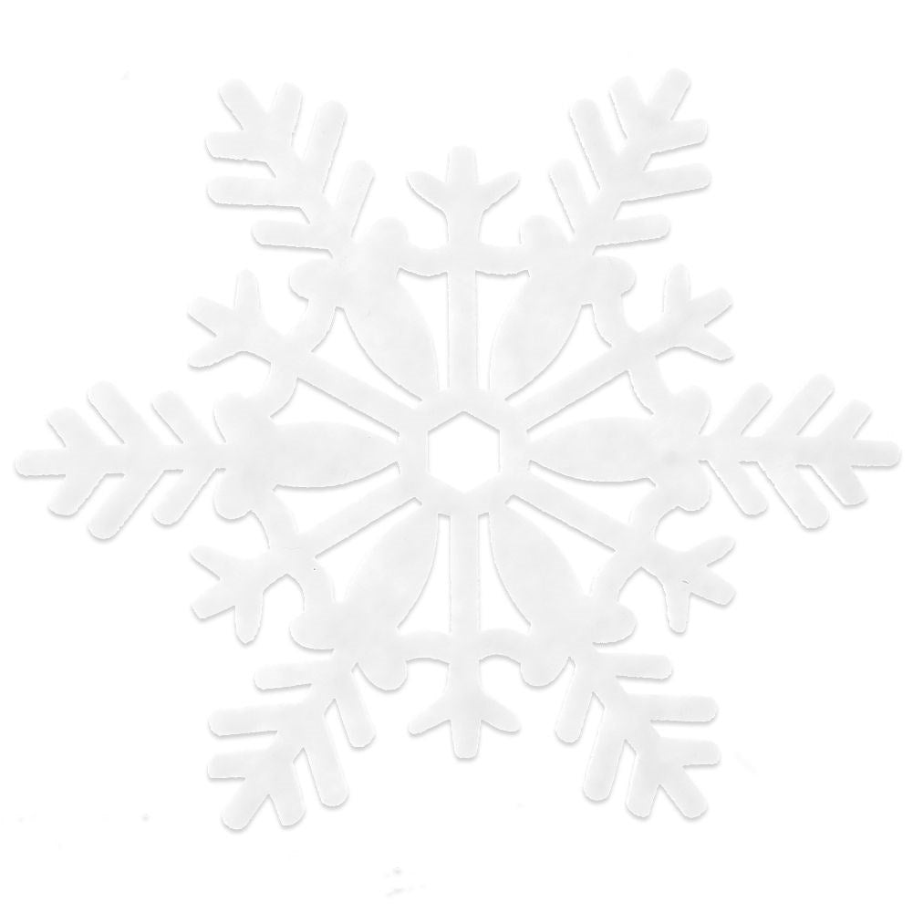 White felt coasters in snowflake shape for glasses and pans