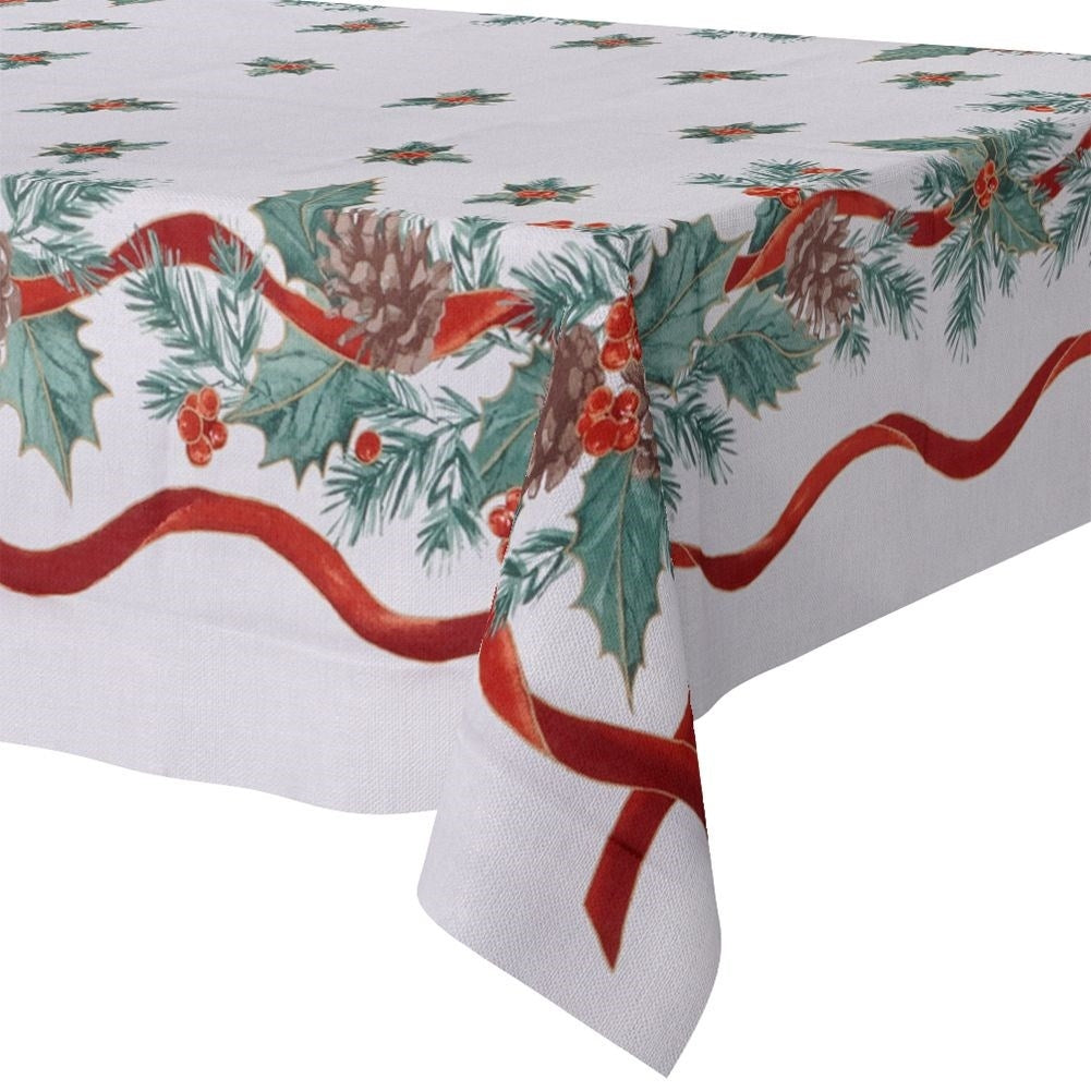 White fireproof Christmas cloth 130x180 cm - Rectangular shape