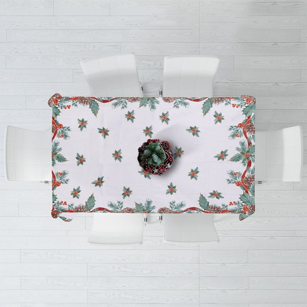 White fireproof Christmas cloth 130x180 cm - Rectangular shape