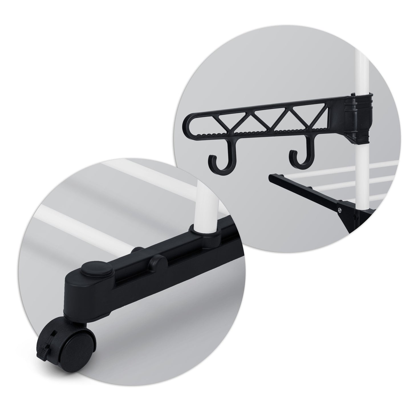 White folding drying rack Delia, 15 meter drying length